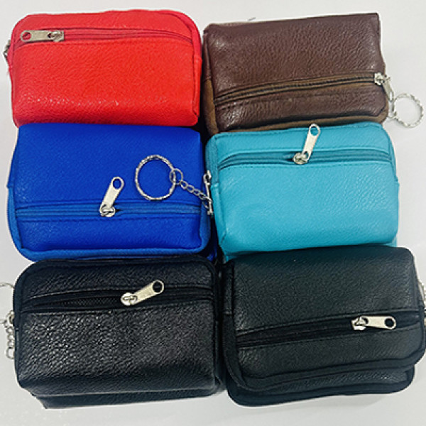 Wholesale mini wallet-Small lychee double zipper Wholesale mini wallet-Small lychee double zipper