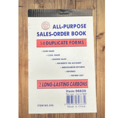 Wholesale Sales Order Book Receipt Invoice Duplicate Form 50 sets Carbonless