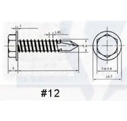 Wholesale Self Drilling Tail Screw with Hex Washer Head Yellow Zinc Plated