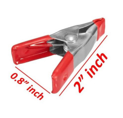 Wholesale 2 inch Mini Metal Spring Clamps W/Red Rubber Tips Clips 