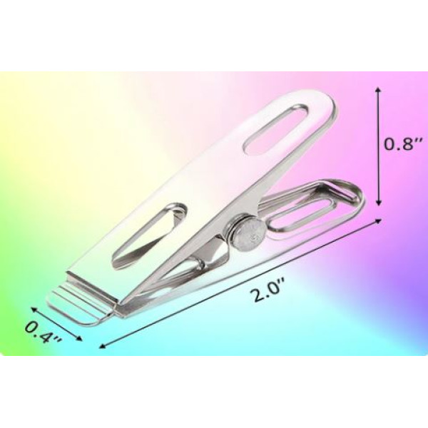 Wholesale 20 of Pack Heavy Duty Clothes Hangers Stainless Steel Clothes Clips Silver
