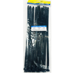 Wholesale Black Self-Locking Nylon Cable Ties 8 x 400mm