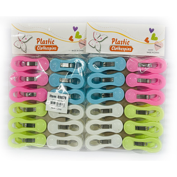 Wholesale 12pcs of pack  Plastic Clothespins