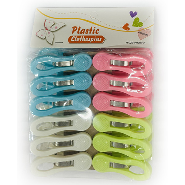 Wholesale 12pcs of pack  Plastic Clothespins