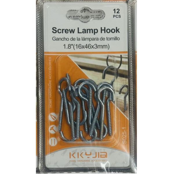 Wholesale 12pcs screw hooks 1.8 inch metal cup hook