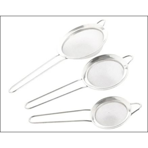 Wholesale Kitchen Set of 3pieces  stainless steel strainers- 12-sets