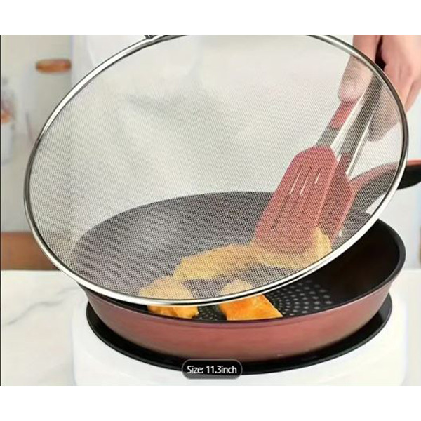 Wholesale Stainless Steel Mesh Splatter Screen For Frying Pans 13 Inches