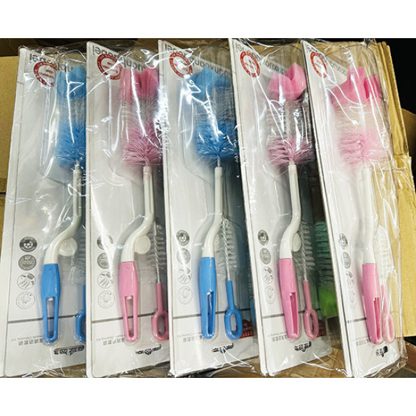 Wholesale A set of bottle brush and nipple brush