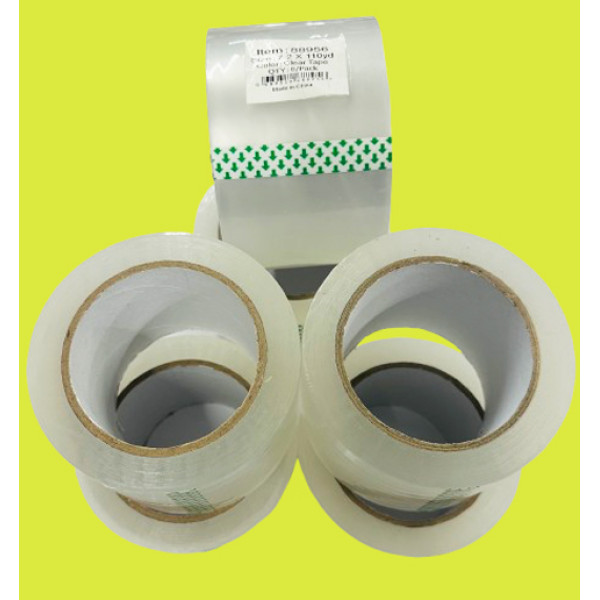 Wholesale 3 inches 110rds Clear Packing Tape Rolls for Shipping, Moving Packaging