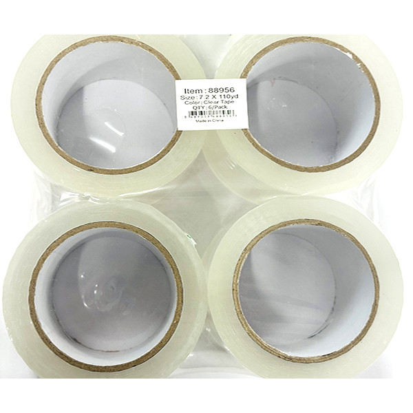Wholesale 3 inches 110rds Clear Packing Tape Rolls for Shipping, Moving Packaging