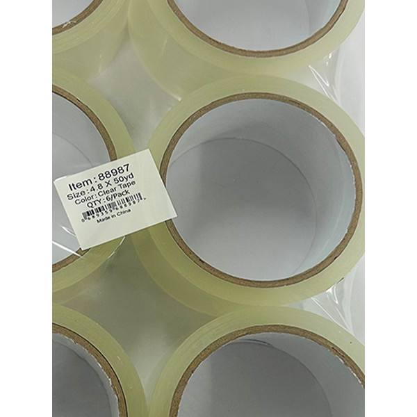 Wholesale 2 inches 50rds Clear Packing Tape Rolls for Shipping, Moving Packaging              