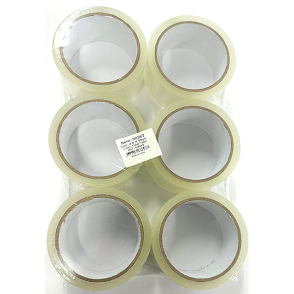 Wholesale 2 inches 50rds Clear Packing Tape Rolls for Shipping, Moving Packaging              