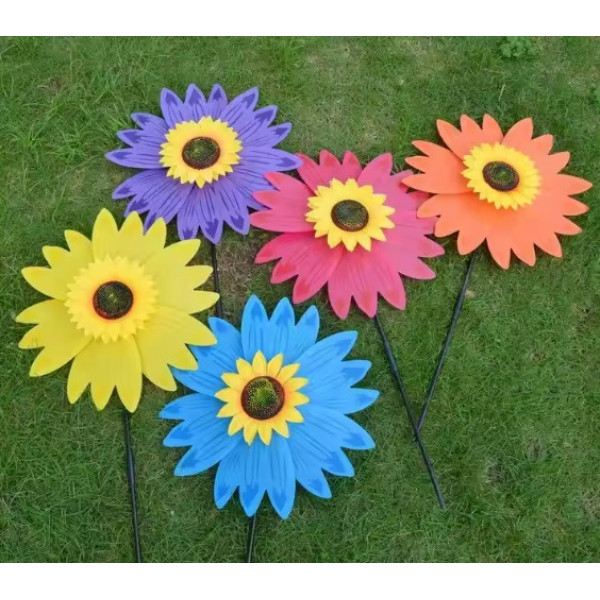 Wholesale 36cm Sunflower Windmill-Yard Windmill Spinning Flowers